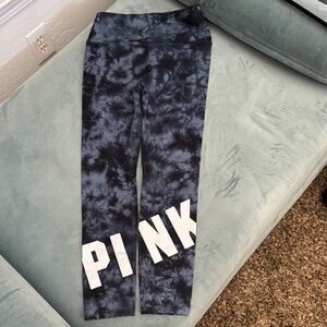 PINK Victoria's Secret Blue Tie-Dye Leggings